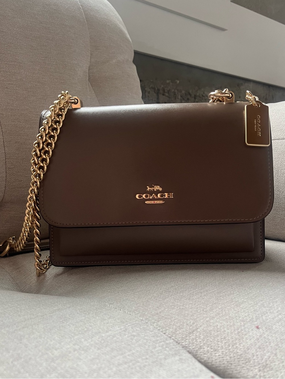 Coach Klare Crossbody Bag in Gold/Dark Stone - Picture 6 of 11
